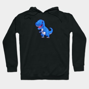 Cute Blue Dinosaur Cartoon Hoodie